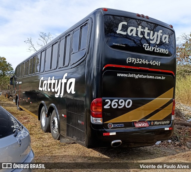 Lattyfa Turismo 2690 na cidade de São Gonçalo do Pará, Minas Gerais, Brasil, por Vicente de Paulo Alves. ID da foto: 10196952.