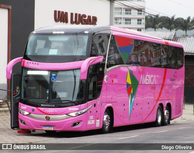 Nova América Turismo 2500 na cidade de Teresópolis, Rio de Janeiro, Brasil, por Diego Oliveira. Número da foto: #10198437.