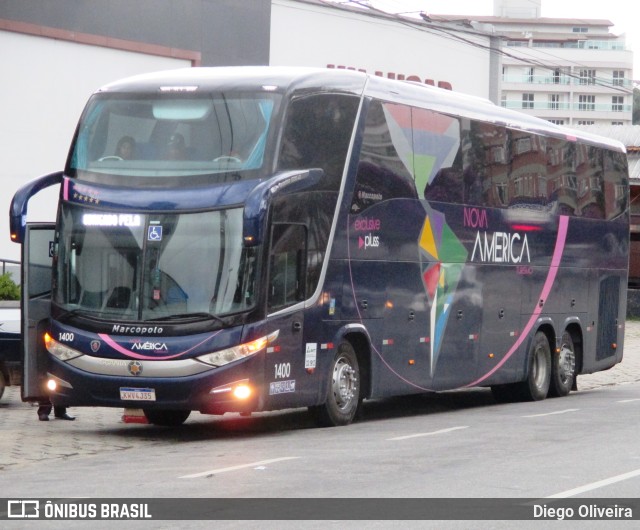 Nova América Turismo 1400 na cidade de Teresópolis, Rio de Janeiro, Brasil, por Diego Oliveira. Número da foto: #10198219.