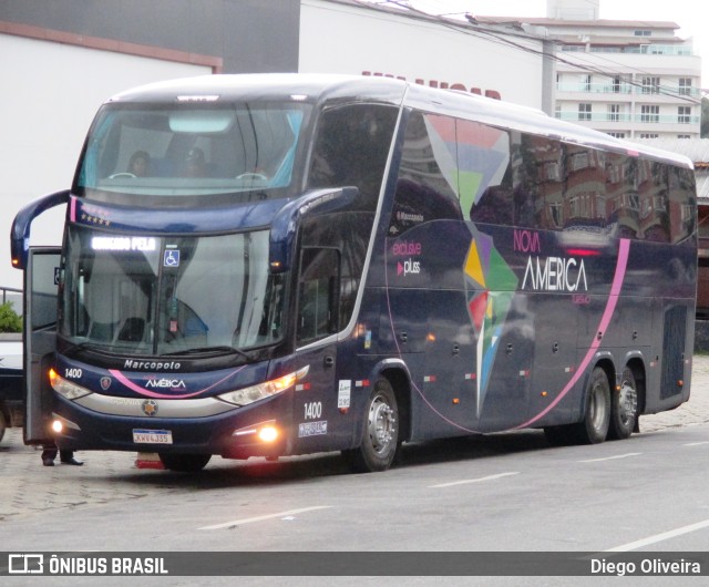 Nova América Turismo 1400 na cidade de Teresópolis, Rio de Janeiro, Brasil, por Diego Oliveira. ID da foto: 10198219.