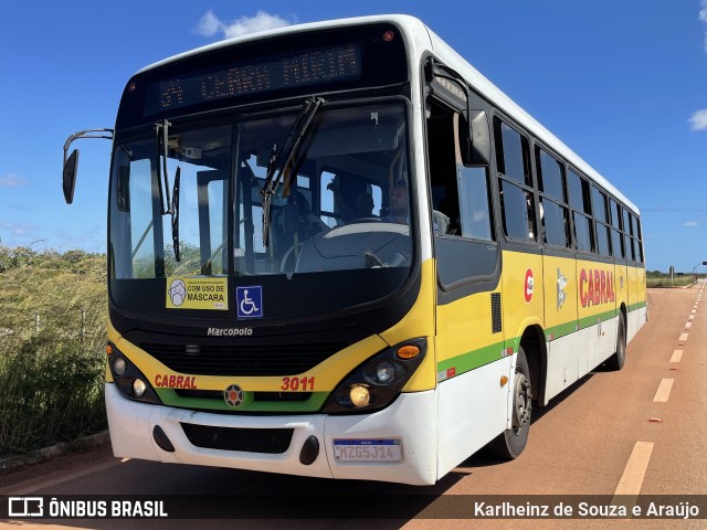 Expresso Cabral 3011 na cidade de Rio do Fogo, Rio Grande do Norte, Brasil, por Karlheinz de Souza e Araújo. ID da foto: 10201531.