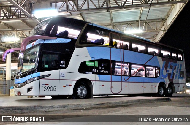 UTIL - União Transporte Interestadual de Luxo 13905 na cidade de Alfenas, Minas Gerais, Brasil, por Lucas Elson de Oliveira. Número da foto: #10201668.