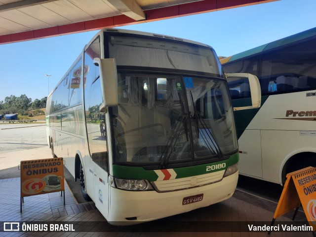 Empresa Gontijo de Transportes 20180 na cidade de São Sebastião da Bela Vista, Minas Gerais, Brasil, por Vanderci Valentim. ID da foto: 10201415.