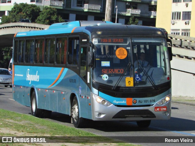 Auto Ônibus Fagundes RJ 101.076 na cidade de Rio de Janeiro, Rio de Janeiro, Brasil, por Renan Vieira. Número da foto: #10200979.