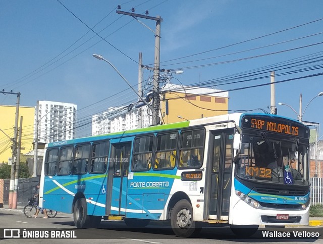 Viação Ponte Coberta RJ 190.010 na cidade de Nilópolis, Rio de Janeiro, Brasil, por Wallace Velloso. Número da foto: #10200439.