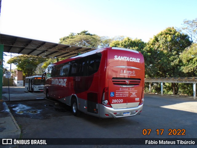Viação Santa Cruz 28020 na cidade de Três Corações, Minas Gerais, Brasil, por Fábio Mateus Tibúrcio. Número da foto: #10200037.