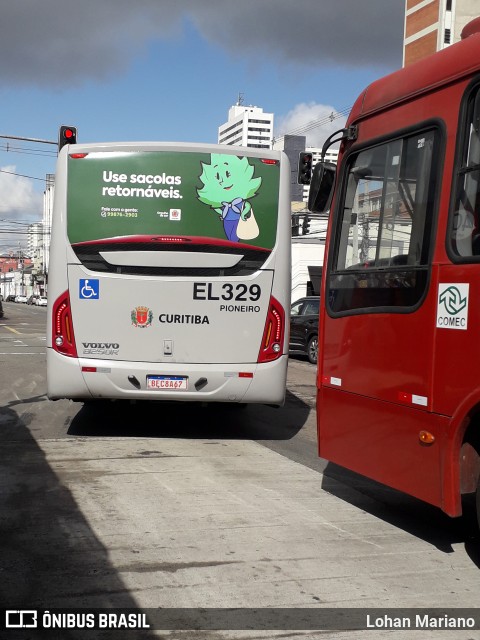 Auto Viação São José dos Pinhais EL329 na cidade de Curitiba, Paraná, Brasil, por Lohan Mariano. ID da foto: 10199471.