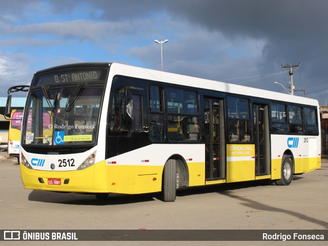 CM Transporte e Turismo 2512 na cidade de Maceió, Alagoas, Brasil, por Rodrigo Fonseca. ID da foto: 10201617.