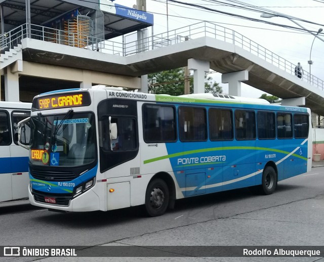 Viação Ponte Coberta RJ 190.070 na cidade de Nilópolis, Rio de Janeiro, Brasil, por Rodolfo Albuquerque. Número da foto: #10203173.