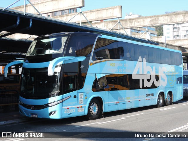 4bus - Cooperativa de Transporte Rodoviário de Passageiros Serviços e Tecnologia - Buscoop 40003 na cidade de Florianópolis, Santa Catarina, Brasil, por Bruno Barbosa Cordeiro. ID da foto: 10202492.