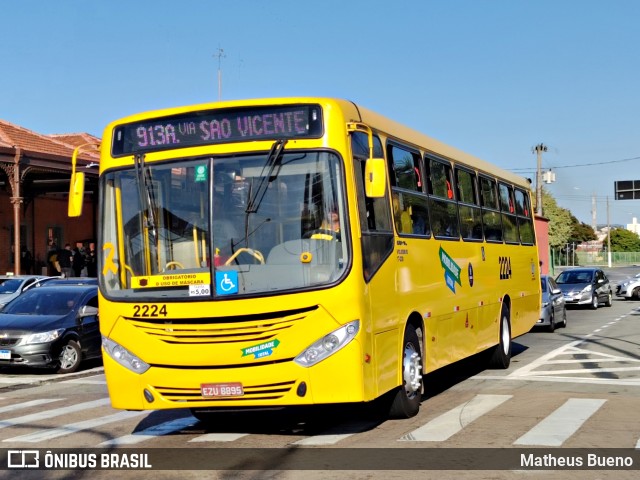 Viação Jundiaiense 2224 na cidade de Jundiaí, São Paulo, Brasil, por Matheus Bueno. ID da foto: 10204246.