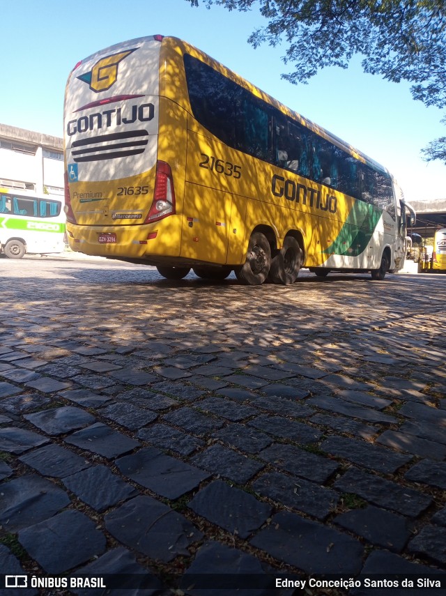 Empresa Gontijo de Transportes 21635 na cidade de Belo Horizonte, Minas Gerais, Brasil, por Edney Conceição Santos da Silva. ID da foto: 10203006.