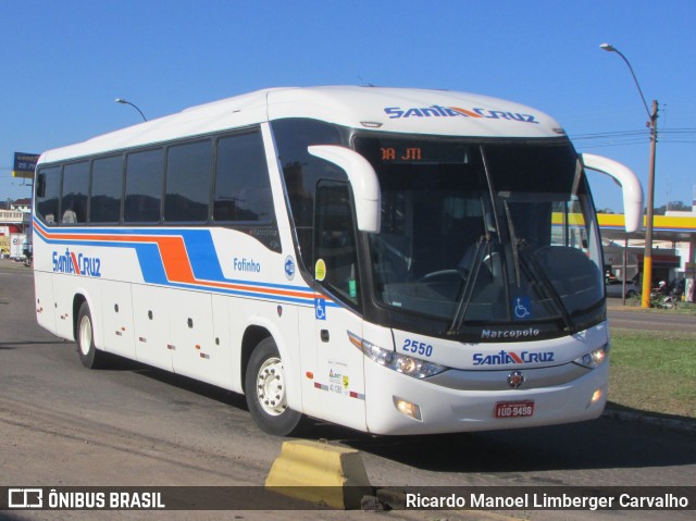 VUSC - Viação União Santa Cruz 2550 na cidade de Santa Cruz do Sul, Rio Grande do Sul, Brasil, por Ricardo Manoel Limberger Carvalho. Número da foto: #10204234.