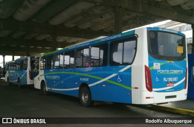 Viação Ponte Coberta RJ 190.087 na cidade de Nilópolis, Rio de Janeiro, Brasil, por Rodolfo Albuquerque. Número da foto: #10203163.