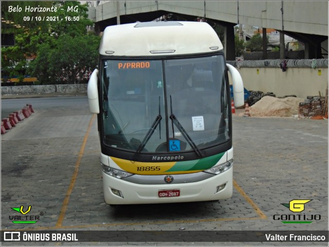 Empresa Gontijo de Transportes 18855 na cidade de Belo Horizonte, Minas Gerais, Brasil, por Valter Francisco. ID da foto: 10206421.