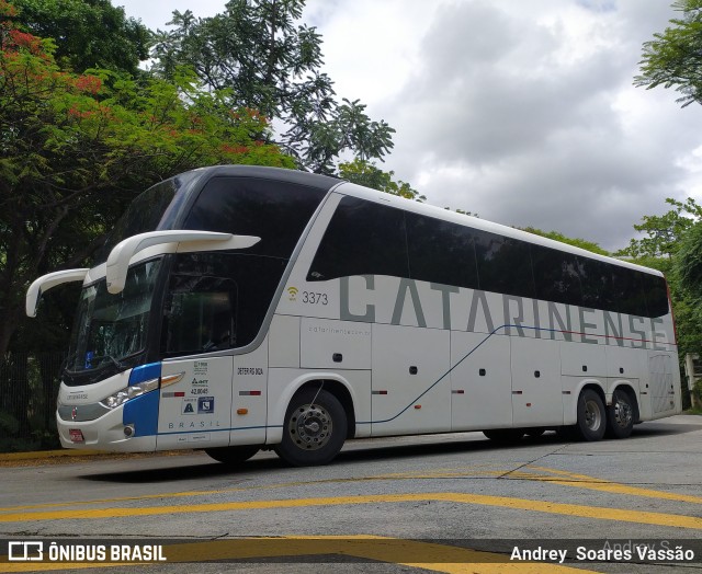 Auto Viação Catarinense 3373 na cidade de São Paulo, São Paulo, Brasil, por Andrey  Soares Vassão. ID da foto: 10205860.