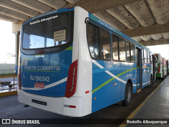 Viação Ponte Coberta RJ 190.042 na cidade de Nilópolis, Rio de Janeiro, Brasil, por Rodolfo Albuquerque. ID da foto: 10205287.