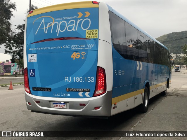 Viação Nossa Senhora do Amparo RJ 186.133 na cidade de Niterói, Rio de Janeiro, Brasil, por Luiz Eduardo Lopes da Silva. Número da foto: #10205043.
