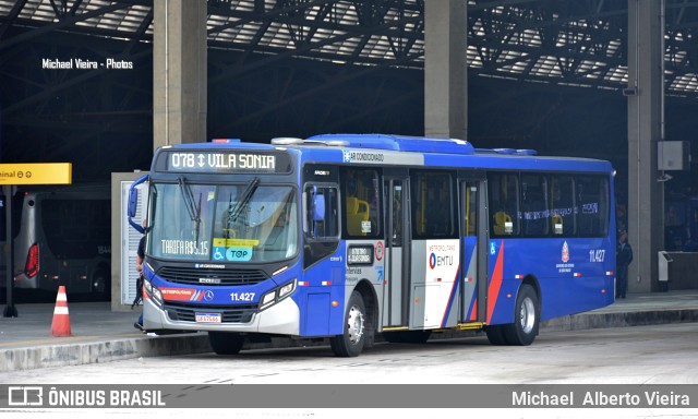 Viação Pirajuçara 11.427 na cidade de São Paulo, São Paulo, Brasil, por Michael  Alberto Vieira. Número da foto: #10206650.