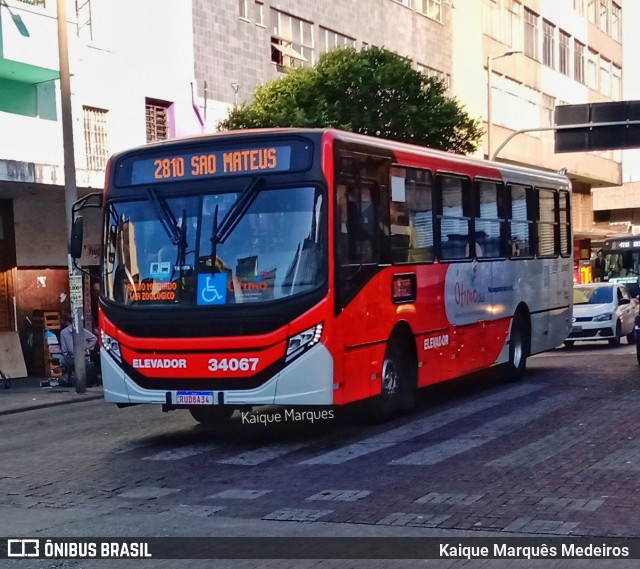 Urca Auto Ônibus 34067 na cidade de Belo Horizonte, Minas Gerais, Brasil, por Kaique Marquês Medeiros . ID da foto: 10207606.