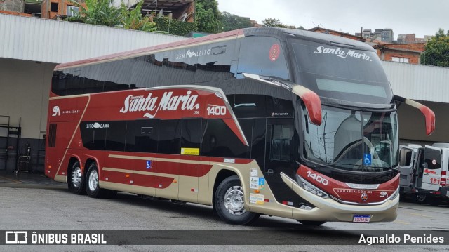 Santa Maria Fretamento e Turismo > Transportes Santa Maria(SP) 1400 na cidade de São Bernardo do Campo, São Paulo, Brasil, por Agnaldo Penides. Número da foto: #10205245.