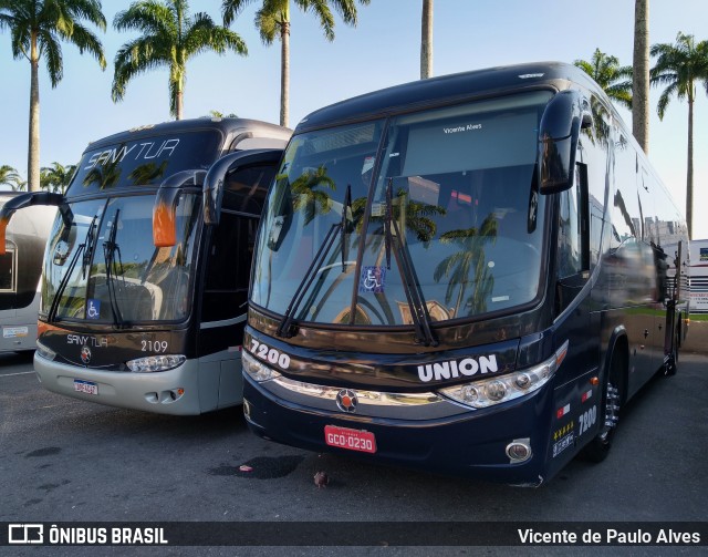 Union Transportes e Turismo 7200 na cidade de Aparecida, São Paulo, Brasil, por Vicente de Paulo Alves. Número da foto: #10205869.