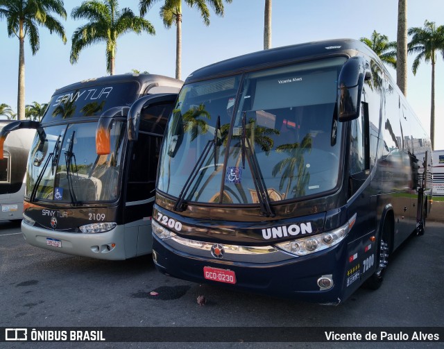 Union Transportes e Turismo 7200 na cidade de Aparecida, São Paulo, Brasil, por Vicente de Paulo Alves. ID da foto: 10205869.