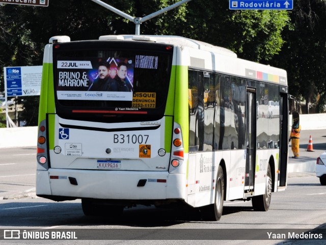 Viação VG B31007 na cidade de Rio de Janeiro, Rio de Janeiro, Brasil, por Yaan Medeiros. ID da foto: 10208132.