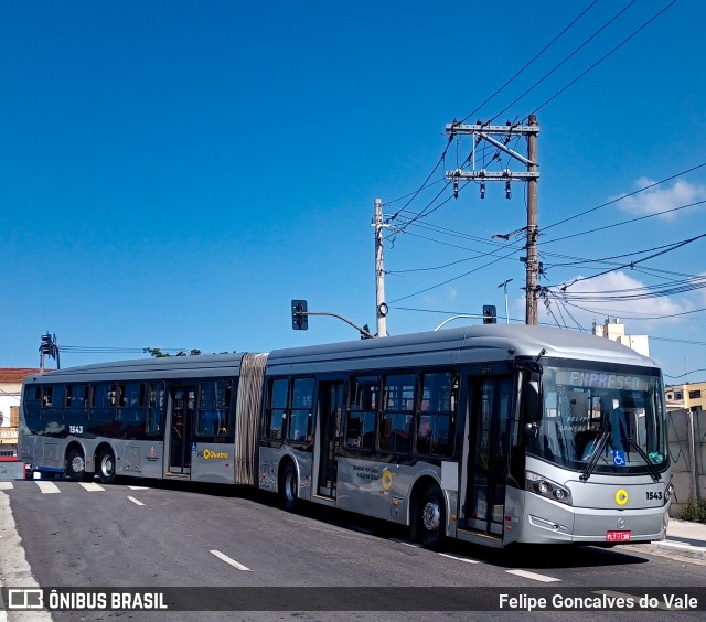 Lirabus 1543 na cidade de São Paulo, São Paulo, Brasil, por Felipe Goncalves do Vale. Número da foto: #10207941.