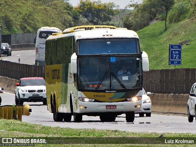 Empresa Gontijo de Transportes 17005 na cidade de Aparecida, São Paulo, Brasil, por Luiz Krolman. Número da foto: #10207678.