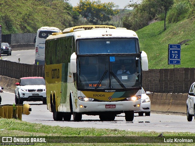 Empresa Gontijo de Transportes 17005 na cidade de Aparecida, São Paulo, Brasil, por Luiz Krolman. ID da foto: 10207678.