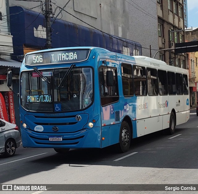 Nova Transporte 22315 na cidade de Vitória, Espírito Santo, Brasil, por Sergio Corrêa. ID da foto: 10205241.