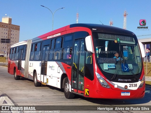 Expresso CampiBus 2538 na cidade de Campinas, São Paulo, Brasil, por Henrique Alves de Paula Silva. Número da foto: #10205148.