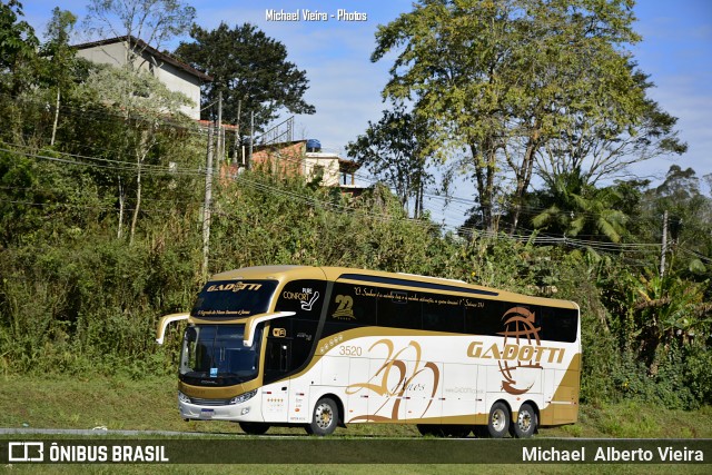 Auto Viação Gadotti 3520 na cidade de Juquitiba, São Paulo, Brasil, por Michael  Alberto Vieira. Número da foto: #10206294.
