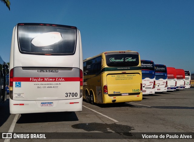 Viação Mimo 3700 na cidade de Aparecida, São Paulo, Brasil, por Vicente de Paulo Alves. ID da foto: 10210740.