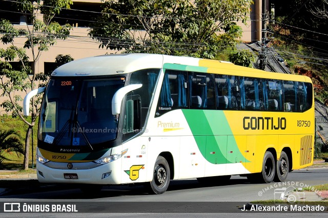 Empresa Gontijo de Transportes 18750 na cidade de Belo Horizonte, Minas Gerais, Brasil, por J. Alexandre Machado. ID da foto: 10211609.