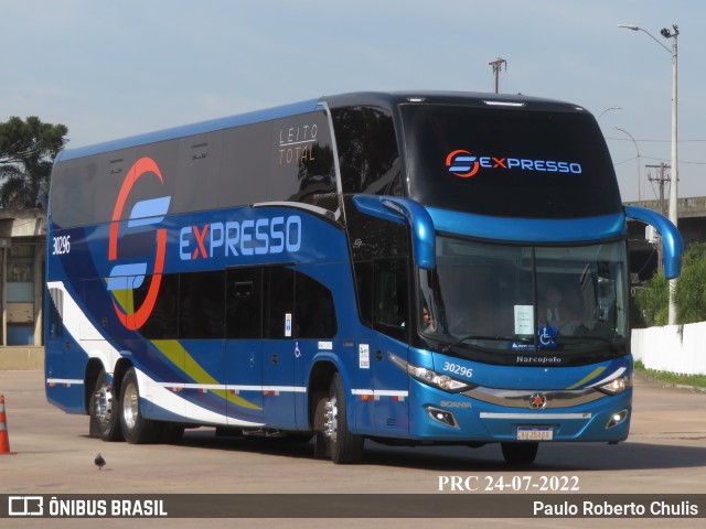 Expresso Transporte e Turismo Ltda. 30296 na cidade de Curitiba, Paraná, Brasil, por Paulo Roberto Chulis. Número da foto: #10211990.