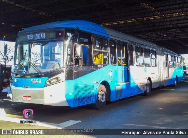 VB Transportes e Turismo 1424 na cidade de Campinas, São Paulo, Brasil, por Henrique Alves de Paula Silva. Número da foto: #10209022.