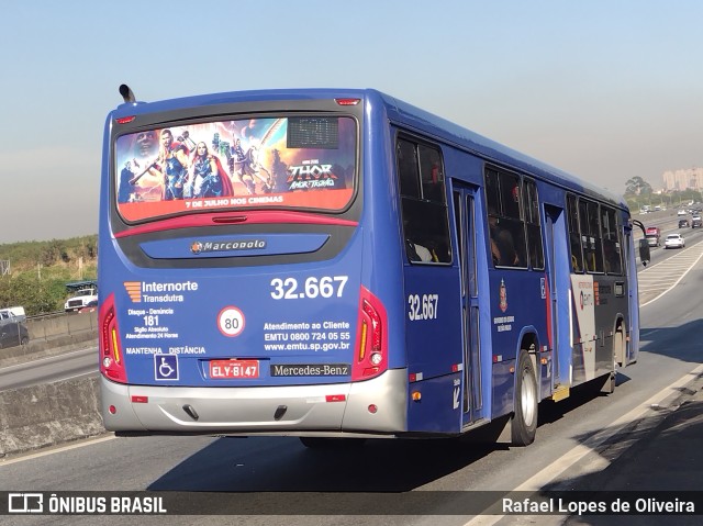 Viação Transdutra 32.667 na cidade de Guarulhos, São Paulo, Brasil, por Rafael Lopes de Oliveira. Número da foto: #10211507.