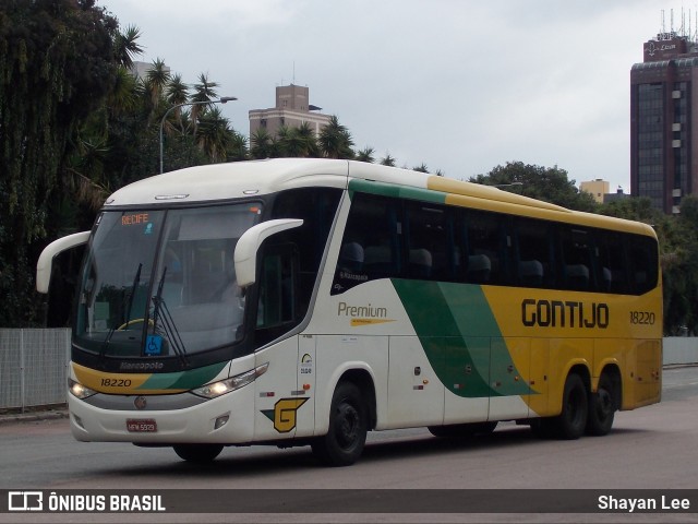 Empresa Gontijo de Transportes 18220 na cidade de Curitiba, Paraná, Brasil, por Shayan Lee. ID da foto: 10209575.