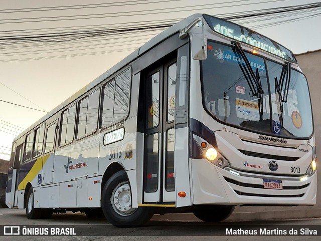 Viação Pinheiral 3013 na cidade de Volta Redonda, Rio de Janeiro, Brasil, por Matheus Martins da Silva. ID da foto: 10209780.