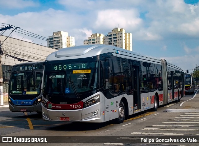 Viação Campo Belo 7 1245 na cidade de São Paulo, São Paulo, Brasil, por Felipe Goncalves do Vale. ID da foto: 10208859.