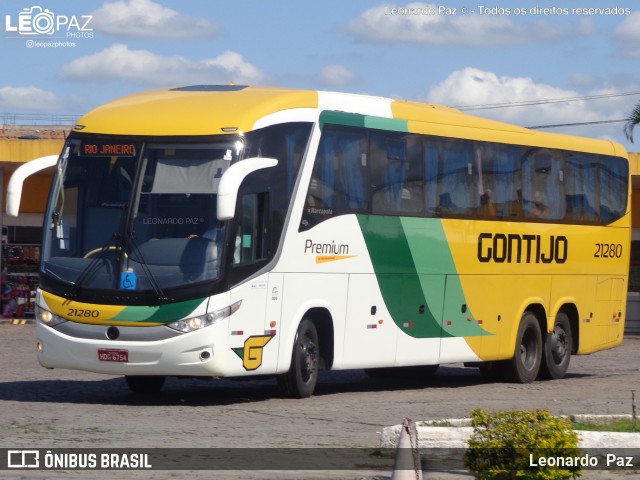 Empresa Gontijo de Transportes 21280 na cidade de Feira de Santana, Bahia, Brasil, por Leonardo  Paz. Número da foto: #10208836.