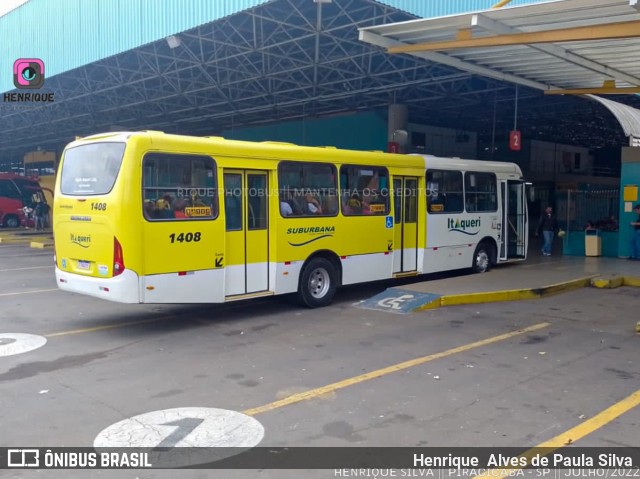 Viação Itaqueri 1408 na cidade de Piracicaba, São Paulo, Brasil, por Henrique Alves de Paula Silva. ID da foto: 10209998.