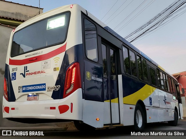 Viação Pinheiral 3013 na cidade de Volta Redonda, Rio de Janeiro, Brasil, por Matheus Martins da Silva. ID da foto: 10209772.