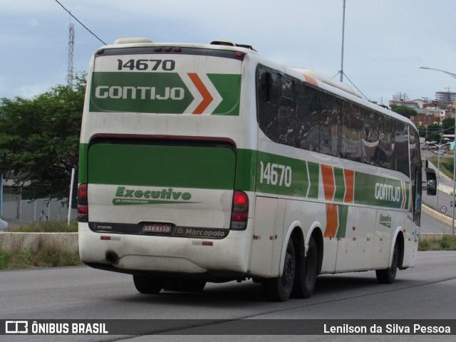 Empresa Gontijo de Transportes 14670 na cidade de Caruaru, Pernambuco, Brasil, por Lenilson da Silva Pessoa. ID da foto: 10213849.