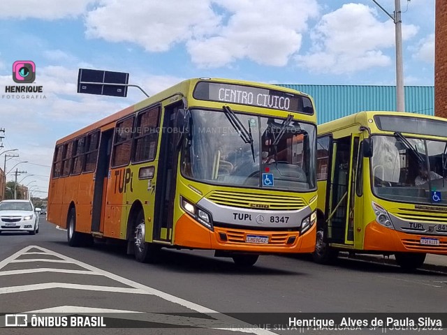 TUPi Transportes Urbanos Piracicaba 8347 na cidade de Piracicaba, São Paulo, Brasil, por Henrique Alves de Paula Silva. ID da foto: 10215636.