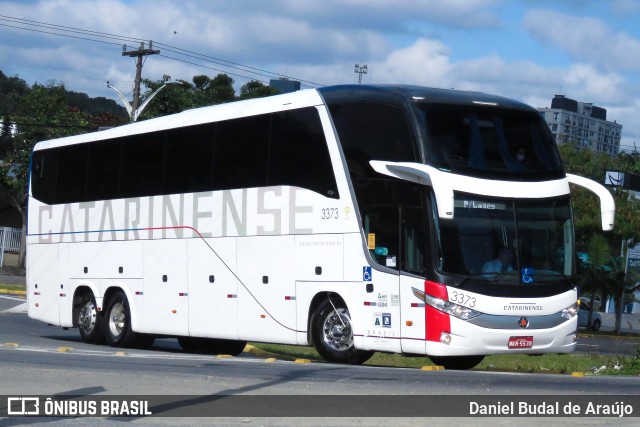 Auto Viação Catarinense 3373 na cidade de Joinville, Santa Catarina, Brasil, por Daniel Budal de Araújo. ID da foto: 10216263.