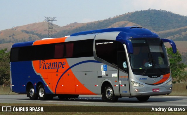 Vicampe Transportes e Turismo 2200 na cidade de Roseira, São Paulo, Brasil, por Andrey Gustavo. Número da foto: #10214476.