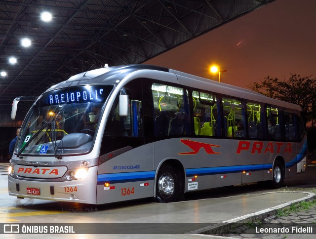 Expresso de Prata 1364 na cidade de Bauru, São Paulo, Brasil, por Leonardo Fidelli. ID da foto: 10216222.